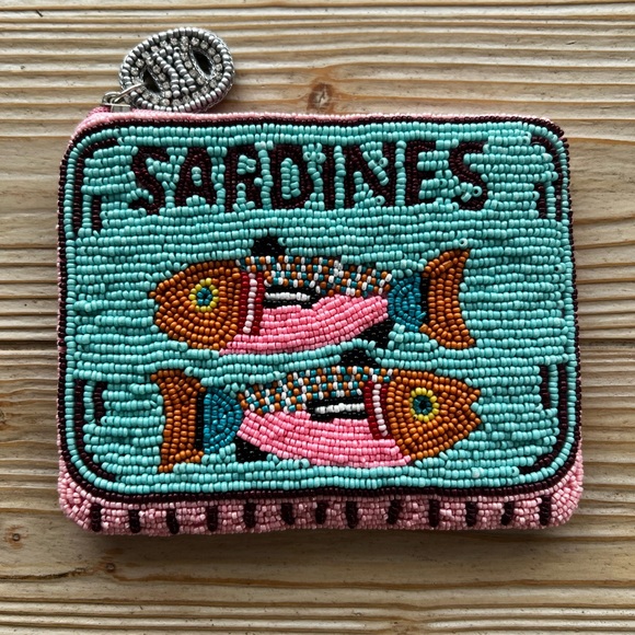 Lily Posh Handbags - Oversized Beaded Sardine Pouch — Fits Cards, Cash & Keys | Coastal Giftable